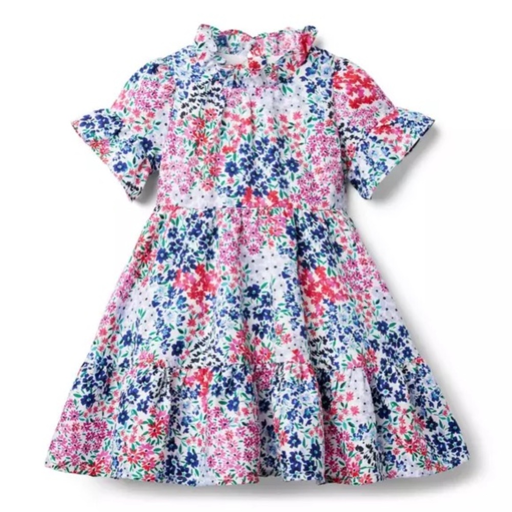 NWT Janie & Jack Floral Ruffle Cuff Dress